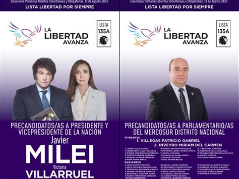 Así es la boleta y la lista completa de Javier Milei para las elecciones generales en Argentina